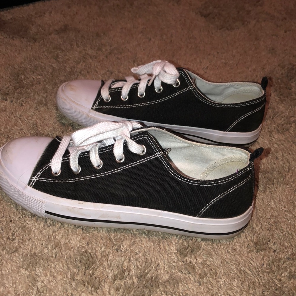 Black and white sneakers